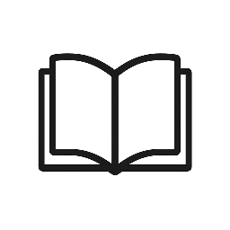 Website logo of a book